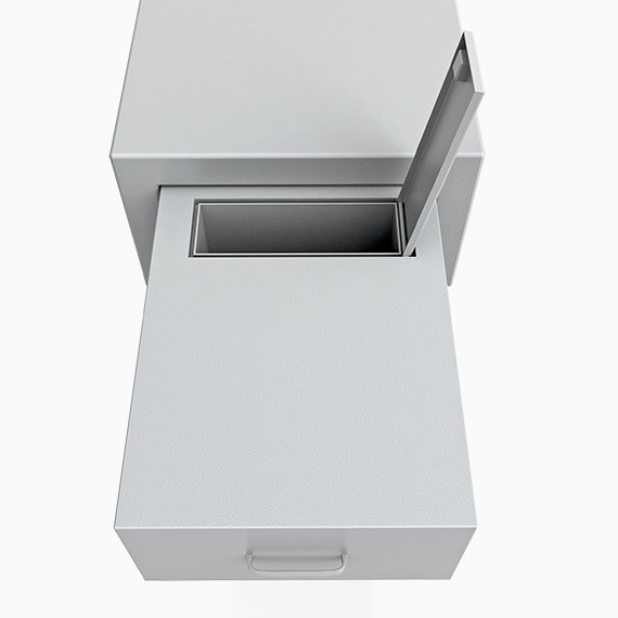 Basel Deposit OV 6 - Deposit-Wertschutzschrank D-III, Schublade rückseitig überstehend ohne Schloss